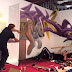 3D spectacular colors of graffiti on the wall