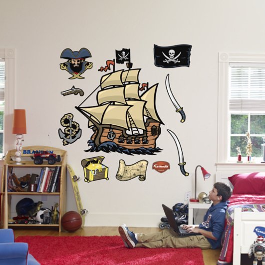 BOY & GIRL SWING Kids/Child Bedroom Home Wall Stickers [5345] -