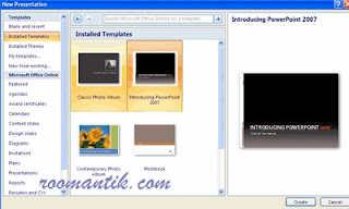 Membuat presentasi PowerPoint sanggup mulai presentasi gres yang kosong dari slide Cara Membuat Presentasi  dengan PowerPoint 2007