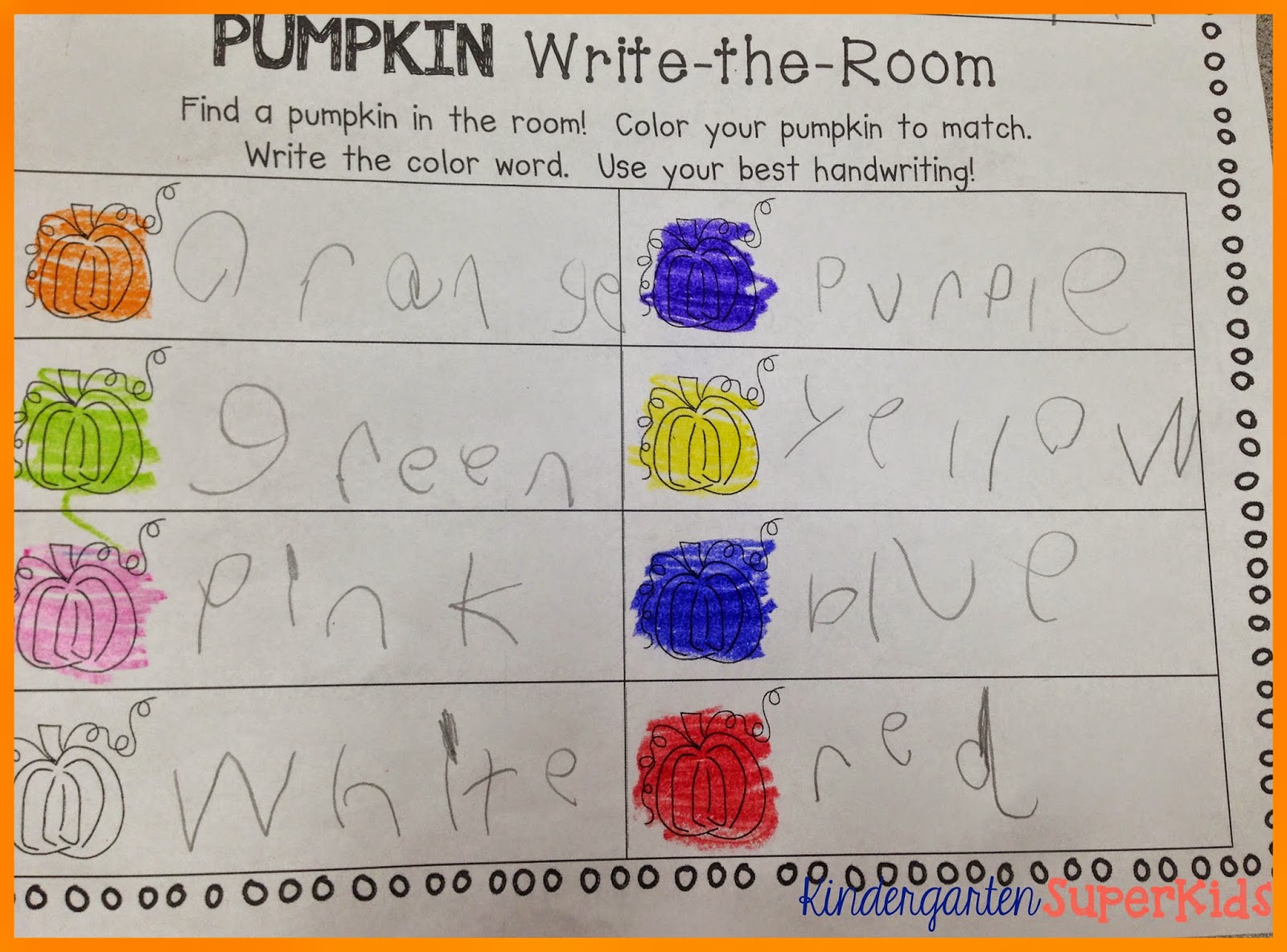 http://www.teacherspayteachers.com/Product/Pumpkin-Color-Words-Write-the-Room-1510380