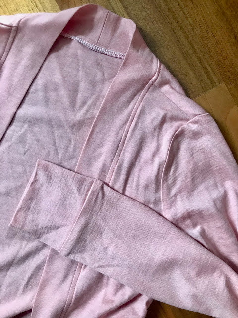 Diary of a Chain Stitcher: Helen's Closet Blackwood Cardigan in Rose Pink Merino from The Fabric Store