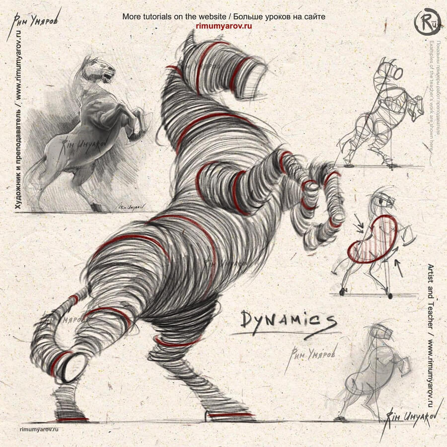 11-Rearing-horse-Tutorial-Drawings-Rim-Umyarov-www-designstack-co