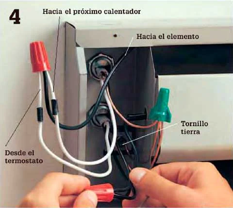 Instalaciones eléctricas residenciales - Conexiones en calentador de piso