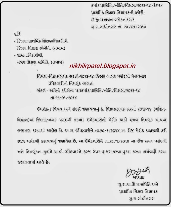 Vidya Sahayak  Appointment