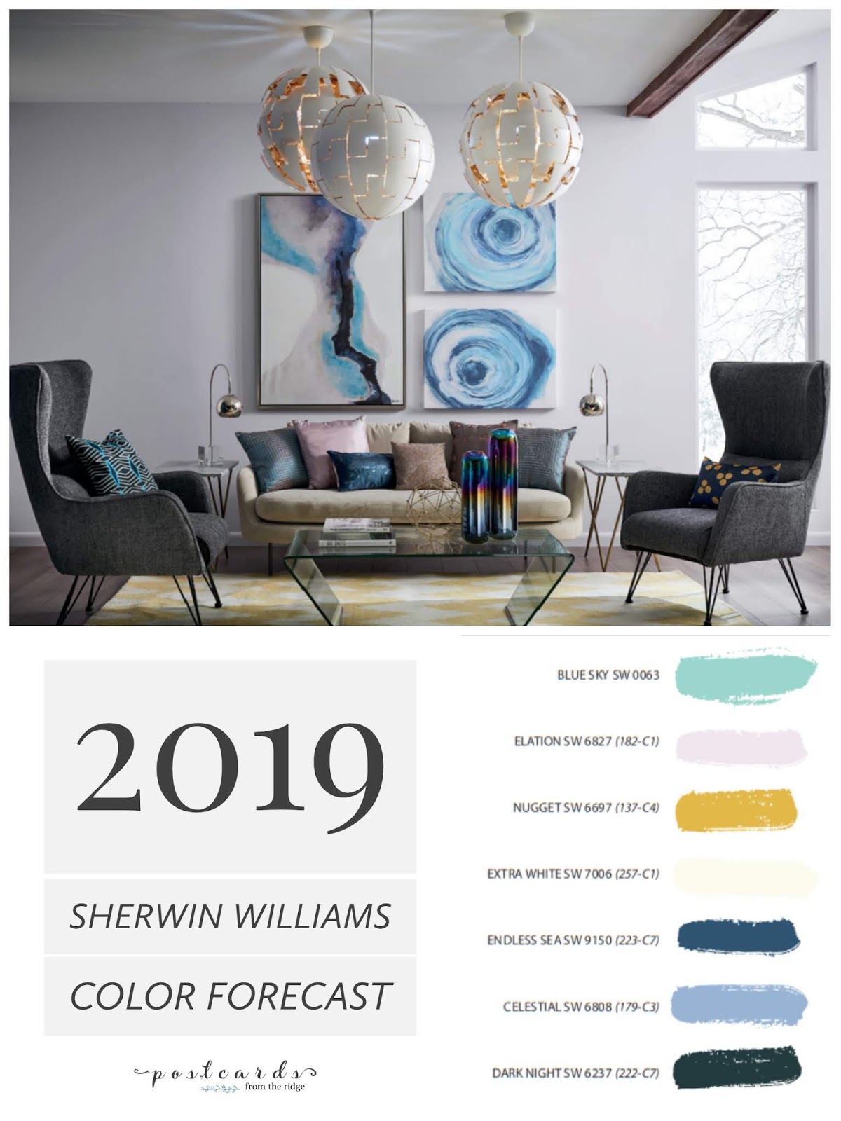 2019 Paint Color Forecast From Sherwin Williams Postcards From The