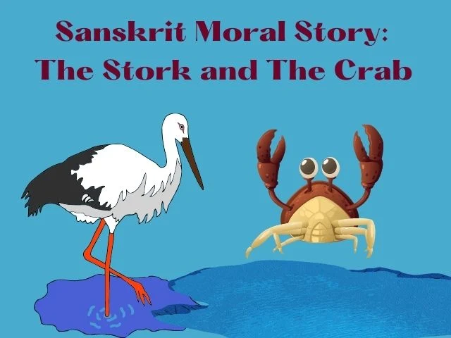 Sanskrit Moral Story: The Stork and The Crab
