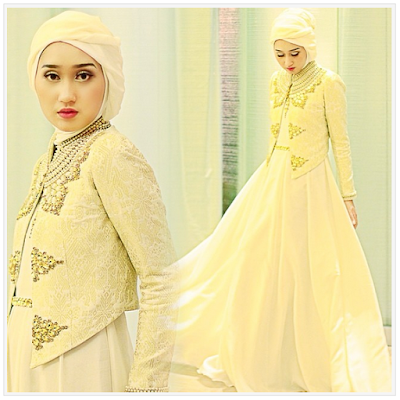 Model Dress Muslim Pesta Dian Pelangi Modern Terbaru
