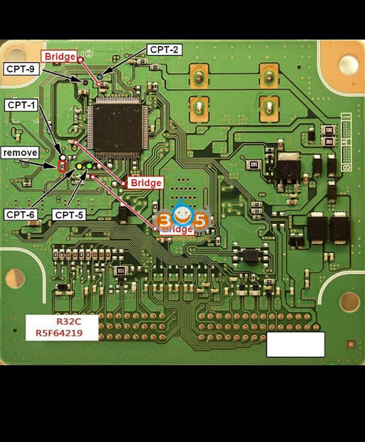 etl honda airbag Renesas R32C R5F64219 2