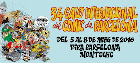 cartel de la edición 34 del Salón del Cómic de Barcelona, dibujado por Ibáñez
