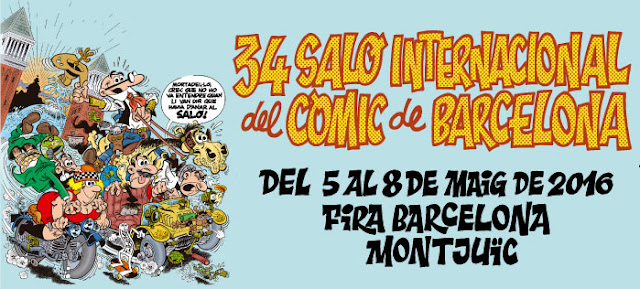 cartel de la edición 34 del Salón del Cómic de Barcelona, dibujado por Ibáñez