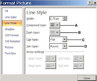 Elance Excel 2007 Format Picture Line Style Options