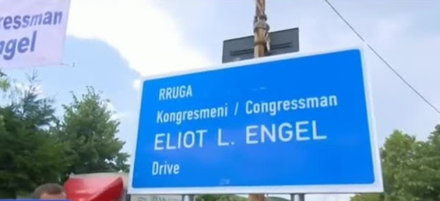 The Gjakova-Tropojë road named after the US lawmaker Eliot Engel