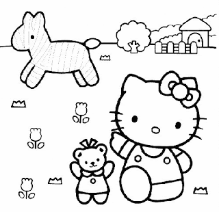 hello kitty coloring pages, kids coloring pages