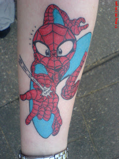 funny spiderman tattoos