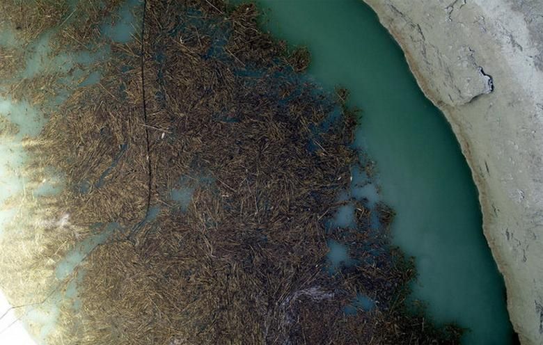 The sinkholes in Karapınar, which are formed by the withdrawal of groundwater and the collapse of the soil.