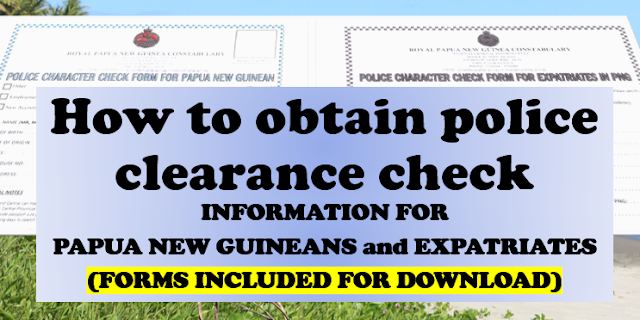 PNG police clearance form PDF download