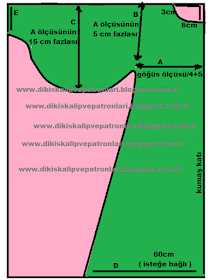 pelikan kol angel sleeve ferace kalıbı