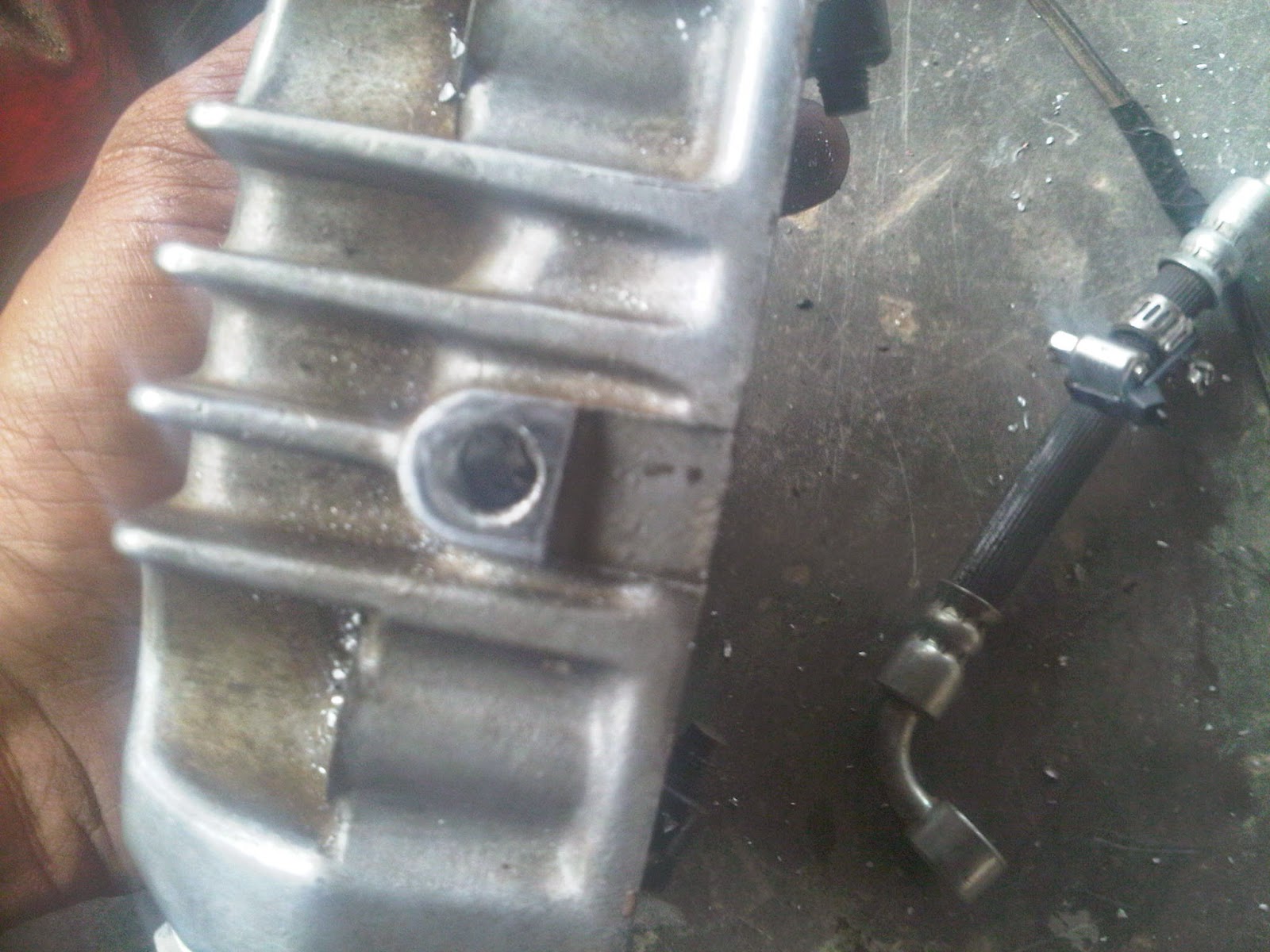 Modifikasi Membuat OIL COOLER Motor Honda CB GL Tiger