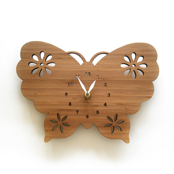 Lasercut Butterfly clock