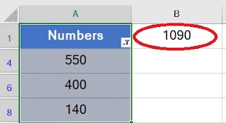 Sum Only Visible or Filter Cells in Excel in Hindi