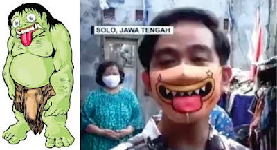 Masker Gibran Mirip Buto Ijo