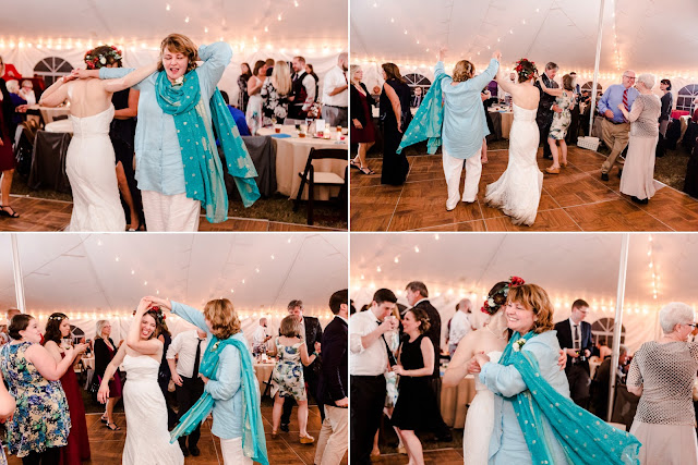 A rainy fall backyard tent wedding in Chestertown, MD photographed by Heather Ryan Photography