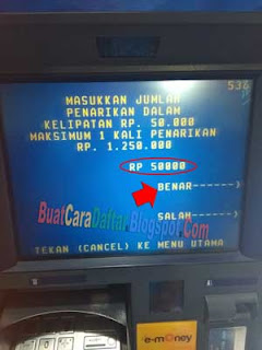 cara mengambil uang lewat atm mandiri layar sentuh