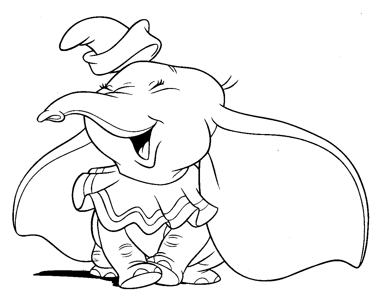 Download Free Walt Disney Animal Dumbo Elephant Coloring Pages