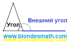 Внешний угол треугольника. Математика для блондинок.