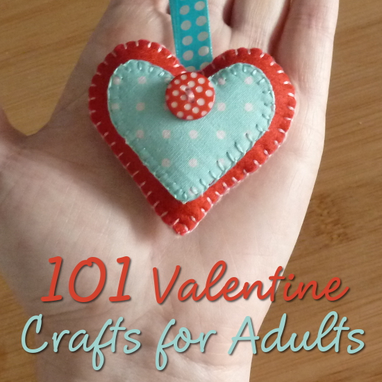 Valentine's Day Craft Held in Adult Hand