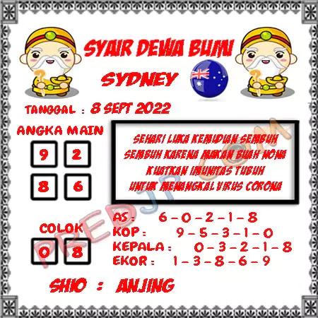 Prediksi Dewa Bumi Sdy Kamis 08-Sept-2022