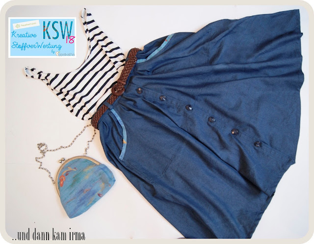 18. KSW, high waist Rock, Bügeltasche, Tutorial, Pattydoo, Ergebnis, Jeansrock, 