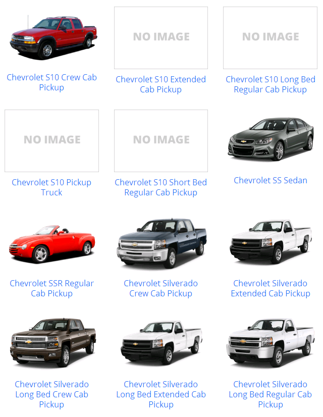 Các dòng xe Chevrolet & mẫu xe Chevrolet từ trước đến nay
