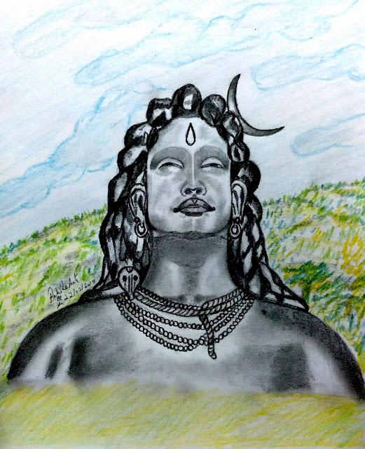 PENCIL DRAWING - ADIYOGI