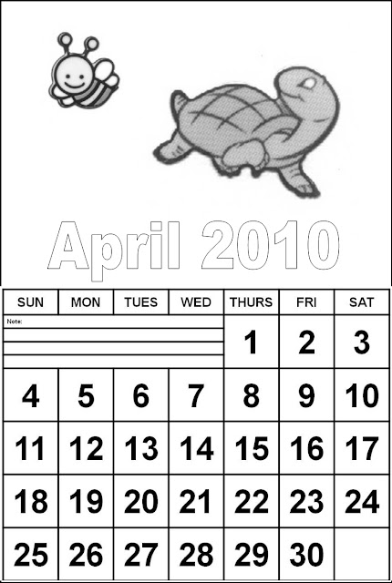 april 2010 calendar printable. april 2010 calendar. PRINTABLE