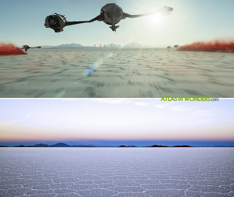 Planet Crait salt flat