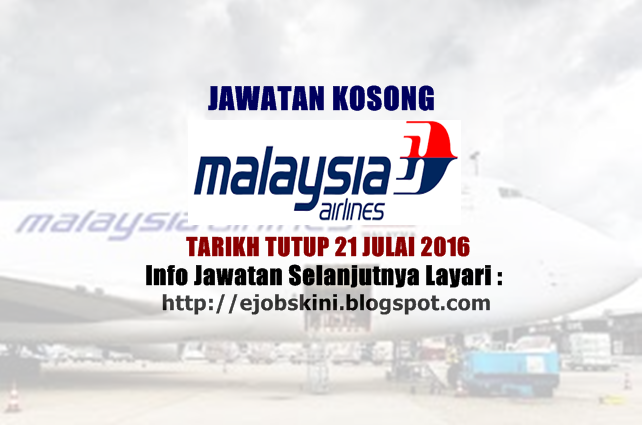 jawatan kosong di malaysia airlines berhad 2016