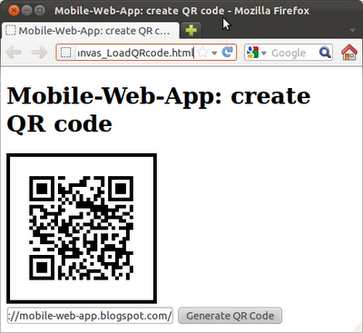 Generate QR code using Google Chart Tools