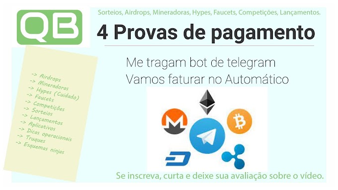 CanalQb - Automação Bot Telegram - Prova de Pagamento - Free Dogecoin Bonus 🎁