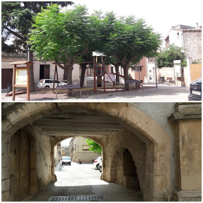 GR-175 Ruta del Cister, Santes Creus a Rocafort de Queralt, plaça de l'església i Portal del Coguler a Rocafort de Queralt