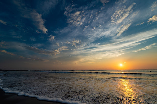 海の夕日