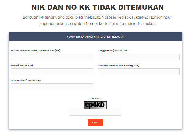 NIK adalah Nomor Induk Kependudukan atau Solusi JIKA NIK & No KK tidak DITEMUKAN SERTA Data tidak SESUAI NIK & No KK Pada PENDAFTARAN CPNS 2018