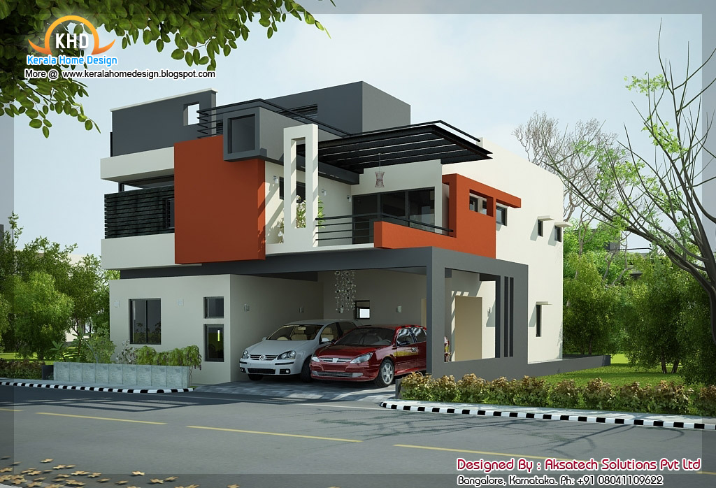 Exterior collections Kerala  home  design  3D  views  of 