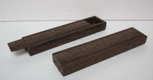 Selamat Datang di Tony's Antiques: 2pc Tepak Pensil Kayu