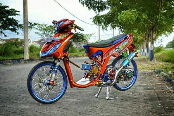 Gambar Modifikasi Mio Drag  Racing Paling Keren 2019 