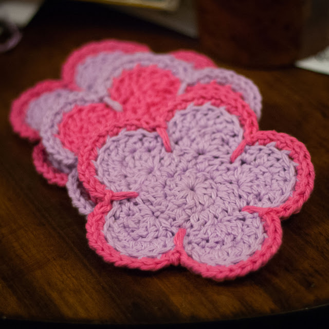 sunshine flower coasters