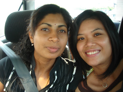 Suma & I looking fab after our hair being washed & blown for only RM12 per person