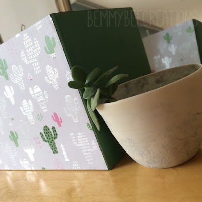 boite en carton motif cactus