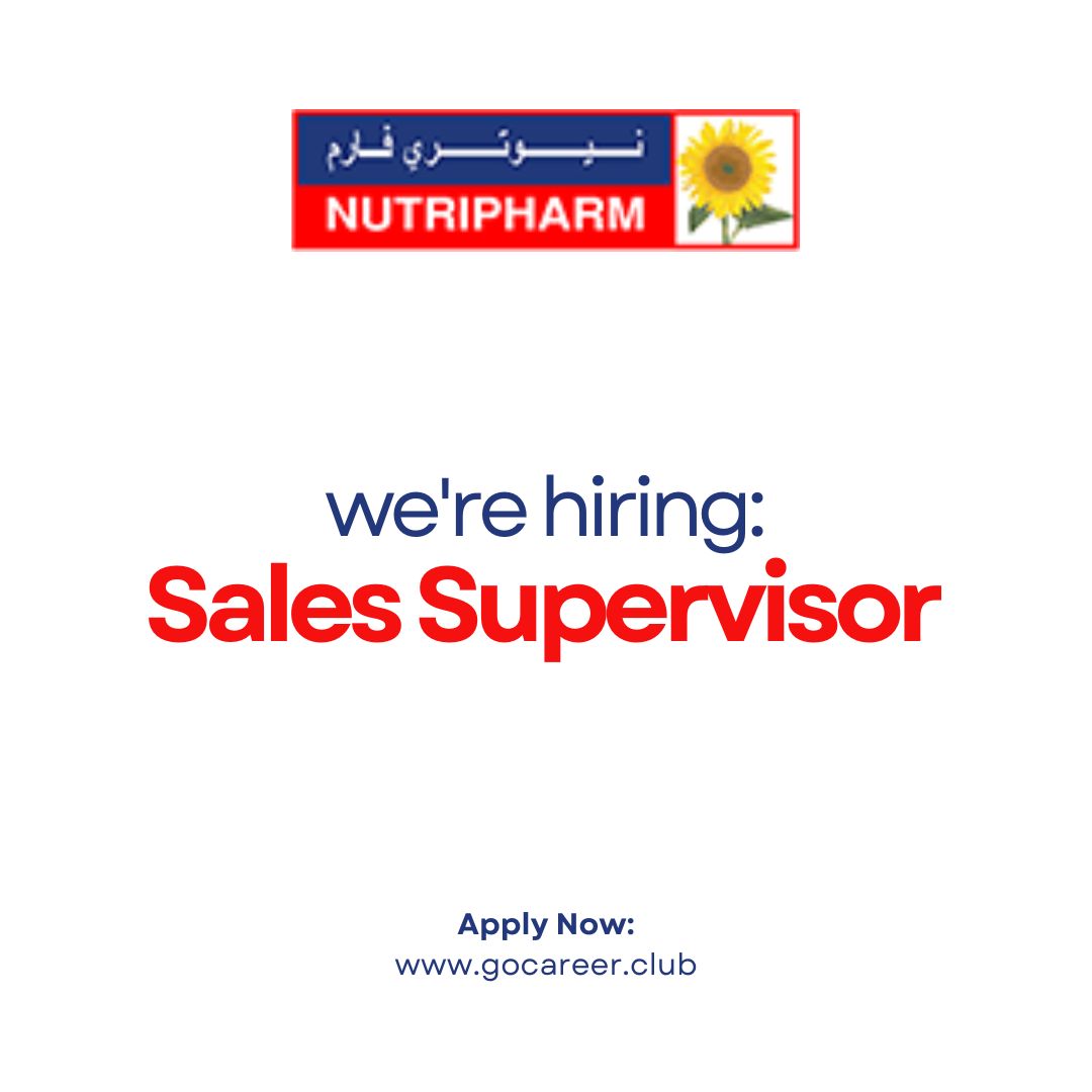 Hiring: Sales Supervisor | Nutripharm | Latest Jobs in Dubai 2024