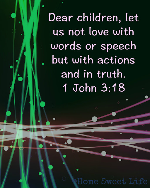 1 John 3:18, Christian encouragement